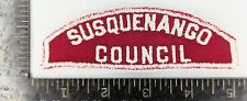 SUSQUENANGO Council T-3(?) - Red & White Full Strip RWS CSP - RARE VTG NR picture