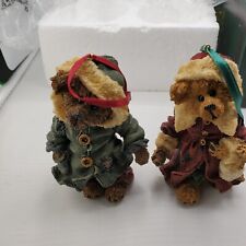 Boyds Bears Matthew And Bailey 9227RSN Hanging Resin Christmas Ornaments  picture