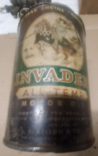 Rare Invader All Temp Motor Oil Can Lead Filled picture