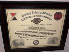 7TH INFANTRY DIVISION / COMMEMORATIVE - CERTIFICATE OF COMMENDATION picture