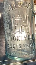 1890s Glass Bottle Brooklyn NY Beer/Alchohol Eurich & Heller NewYork 9”Blob Top picture