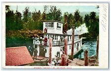 c1905 Steamer Colfax Ferry Ship Dock Port St. Joe River Idaho Vintage Postcard picture