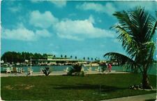 Vintage Postcard - Clearwater Beach Florida Playgrounds Parks Marina Posted 62' picture