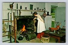 Bath OH-Ohio, Fireplace Cooking, Hale Farm In Restored  Village Vintage Postcard picture
