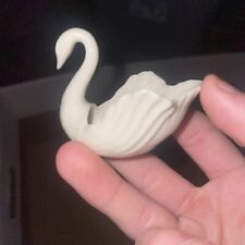 2 Vintage Lenox Bone Porcelain Swan Figure 