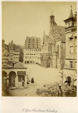 Germany, Notre Dame Church, Nuremberg Vintage Albumen Print. Germany. German picture