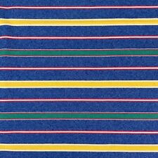 Vintage multi colored striped denim fabric heavy weight 37” x 61” sew craft picture