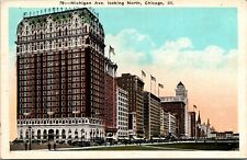  Postcard Michigan Ave Looking North Chicago IL  picture