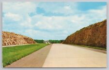 Ohio Turnpike Scenic Cut Countryside 241 Mile Highway 1950s Vintage Postcard picture