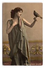 Actress Miss Constance Collier in Robe w Pigeon Bird UNP DB Postcard C18 picture