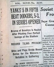 1ST Negro to Play in WORLD SERIES Baseball Game Jackie Robinson 1947 Newspaper   picture