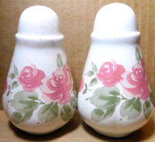 S&P~Roseland By: Gibson Pottery Pink Rose Salt & Pepper Set Vintage picture