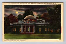 Charlottesville VA-Virginia, Monticello Home Thomas Jefferson, Vintage Postcard picture