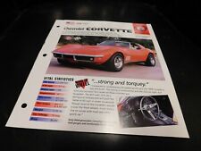 1969 Chevrolet Corvette Spec Sheet Brochure Photo Poster picture