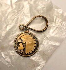 Vintage Mutual of Omaha Indian Head Logo Keychain New Old Stock in Original Pkg picture