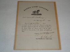1861 Harris Light Cavalry 2nd New York Regiment Rare Document SIGNED Kilpatrick picture