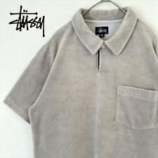  Super Rare OLD STUSSY Polo Shirt 90s Grey Pile Hard to Get picture