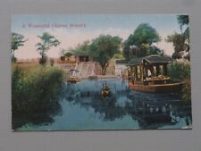 China Wonderful Chinese Scenery Houseboat in Lagoon Vintage Color Postcard picture