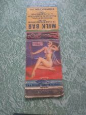 Vintage Matchbook Z12 Collectible Ephemera strinestown Pennsylvania pin up dance picture