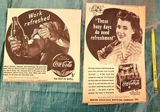 2 WWIi Coca Cola ads from Macon, Georgia newspaper picture