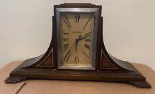 Vintage 1930s Manning Bowman Art Deco Wood Mantle Clock - WORKS- As Is picture