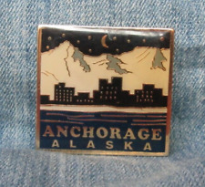 Anchorage Alaska At Night Metal Magnet Souvenir Refrigerator Travel NL5 picture