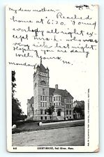 Courthouse Fall River Massachusetts 1904 Street View Antique Postcard E2 picture