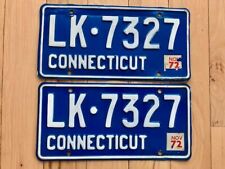 Pair of 1972 Connecticut License Plates picture