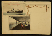 North German Lloyd R.P.D. Grosser Kurfurst Promenade Deck Steamship Postcard picture