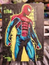 Spiderman UK Marvel Comic's 1/1 Hand Drawn & Signed PSC By Artist Todd Mulrooney picture