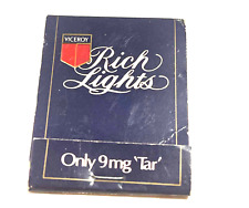 Vintage Matchbook Collectible Ephemera VICEROY RICH LIGHTS Cigarettes picture