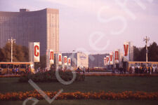 1984 Hotel Kosmos City Street Scene Park Moscow Russia 35mm Ektachrome Slide picture