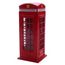 Metal Red British English London Telephone Booth Bank Coin Bank Saving Pot Piggy picture