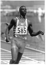 1991 Press Photo MICHAEL JOHNSON 200 meter dash race winner Track & Field Champ picture