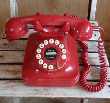 Vintage GRAND PHONE Push Button Corded Red Phone Model LW 236591 ~ G140 picture
