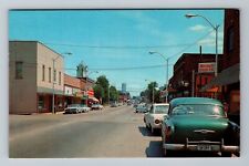 Crossville TN-Tennessee, Main Street Crossville, Vintage Cars, Vintage Postcard picture