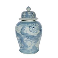 Blue And White Silla Flower Temple Jar Medium picture