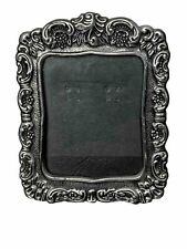 Small Vintage Ornate Detailed Picture Frame Pewter Scroll Desk Table 3.5 x 2.5 picture