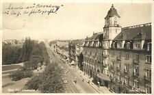 Oslo Norway Karl Johansgate Aerial View RPPC Real Photo 1936 Postcard picture