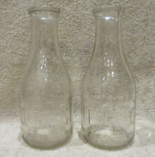 Pair (2) of FOREMOST Diary Farm One Quart Milk Bottles -SEE PICS -NICE picture