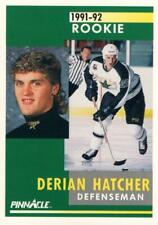 #328 Derian Hatcher Rookie Dallas Stars 1991-92 Pinnacle Hockey Card OW picture