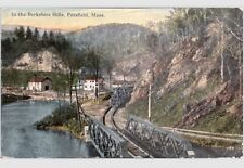 In The Berkshire Hills Pittsfield Mass Train Postcard 1914 Postmarked picture