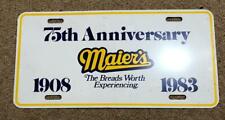 75th Anniversary Maier's Italian-Style Bread Front License Plate Advertising picture