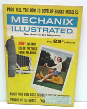 Vintage Mechanix Illustrated Feb 196 Magazine-Low Cost Scooter picture
