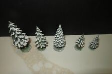 (5) Dept 56  Snowy Evergreens - Small  #52612- Village Tree Accessories - No Box picture