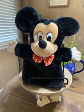 Vintage Applause Micky Mouse Red Bow Hand Puppet Plush picture