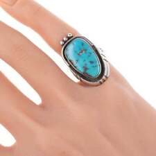 sz4.5 Vintage Navajo silver and turquoise ring picture