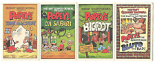 Set 4 Quaker Cereal Mini Comics 1989 Popeye Meets Bigfoot, Bluto+ Bobby London?  picture