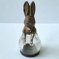 VTG Antique 1930s Avor Victory Glass Bunny Rabbit Figural Candy Container Jar picture