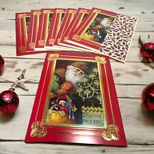 Vtg Lot 8 A Merry Christmas Cards Holly Detail Envelopes Regency Holidays picture